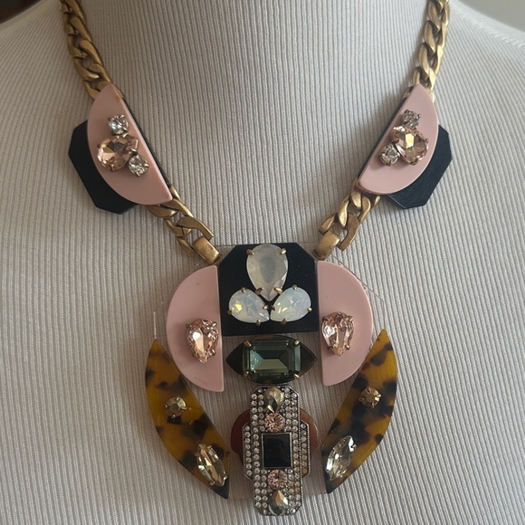 J. Crew Gold and Pink Statement Necklace - Picture 6 of 6